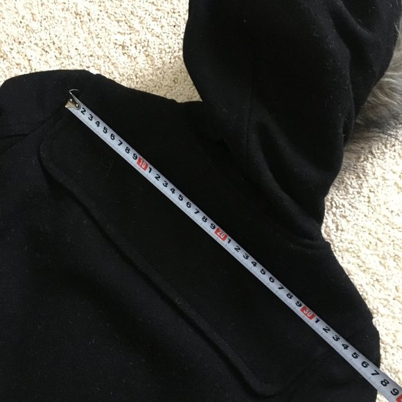Bossini Women's 61% Wool Black Duffle Coat (LIKE NEW!) - Picture 7 of 9